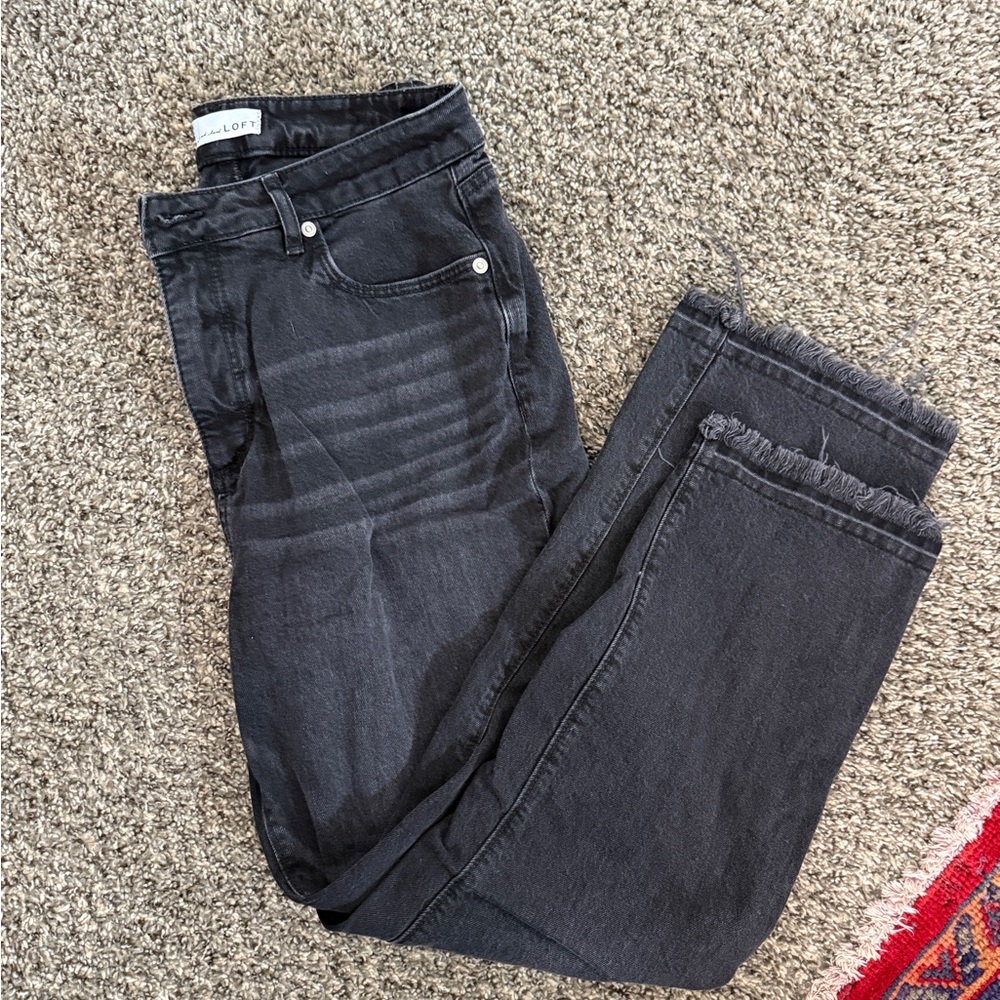 Loft curvy straight crop jean